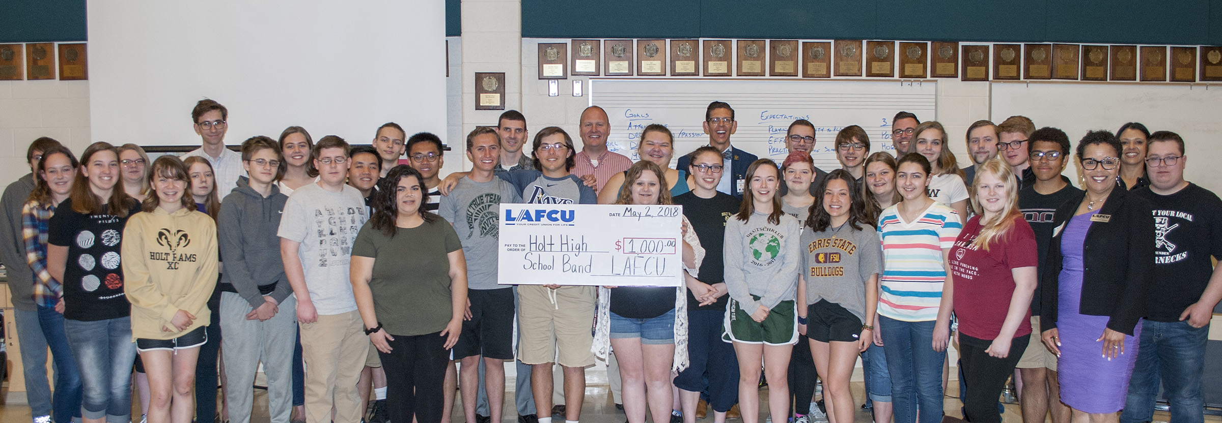 LAFCU Donates to Holt HS Bands